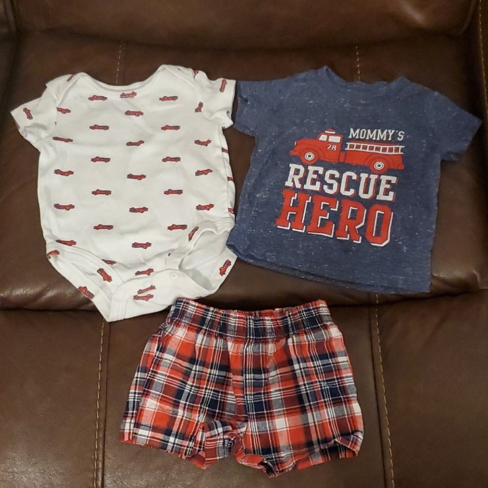 Shirt, short, and onesie set